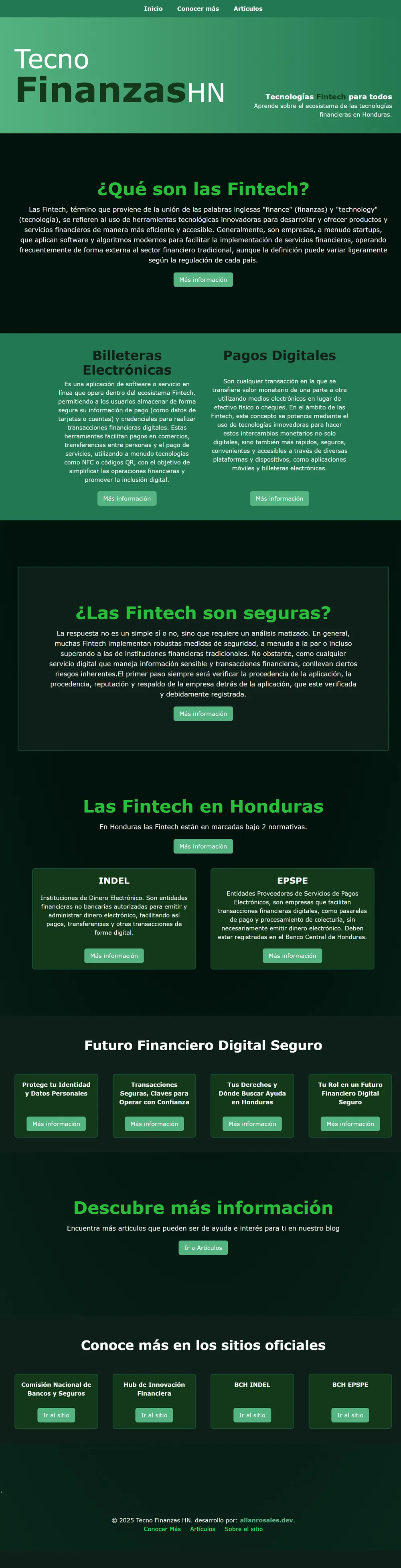 Sitio web de Tesis Fintech Honduras